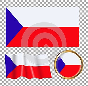 Vector illustration of the flag of Czech Republic.